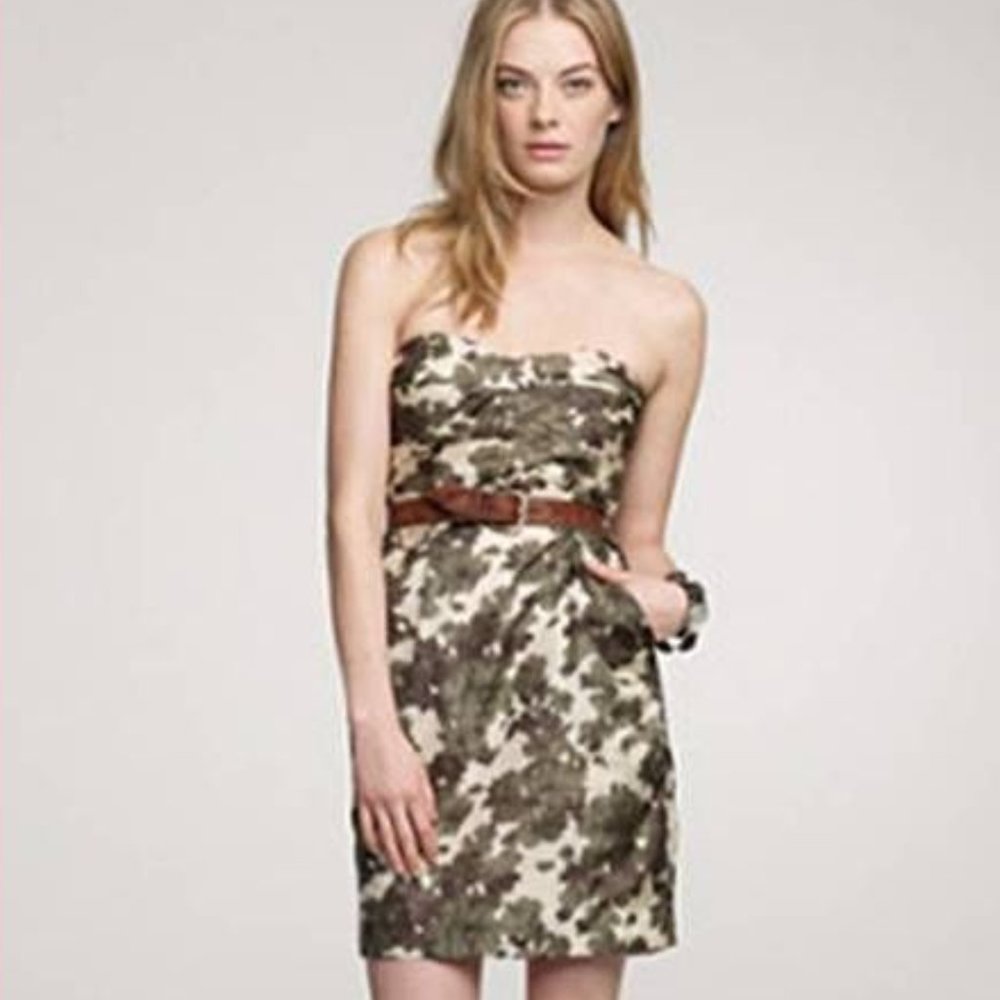 J.Crew Strapless Silk Dress Size 6
